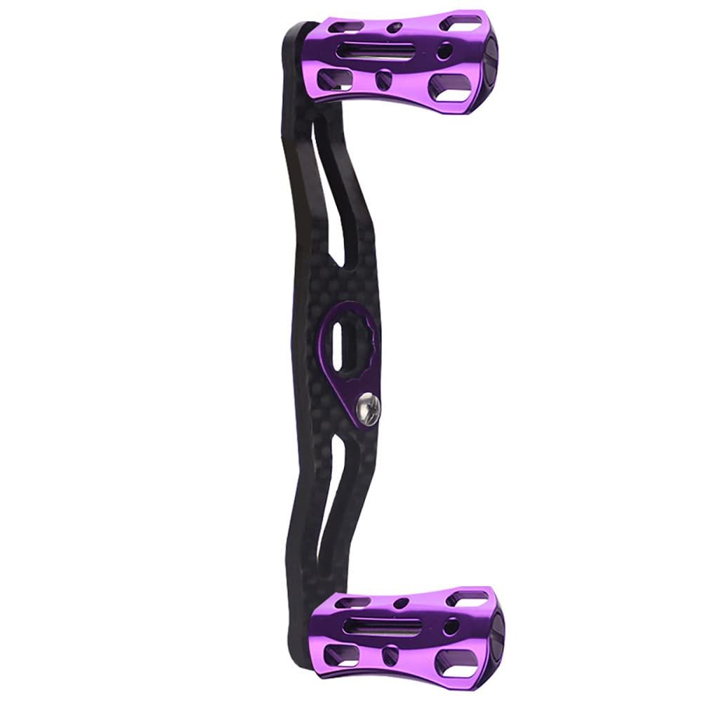 Adoolla Fishing Reel Handle Modified Double Rocker Replacement Accessories for Baitcasting Spinning Fishing Reel Carbon Fiber-A