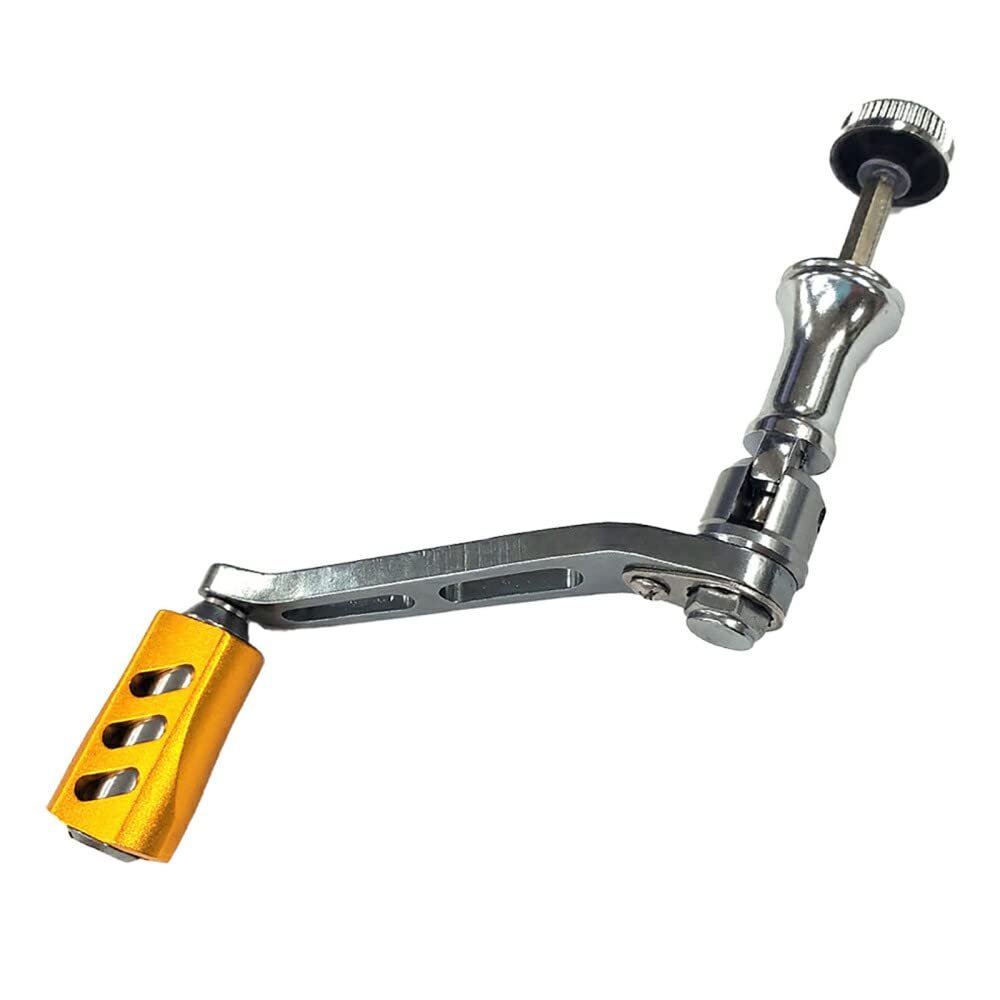 Adoolla Fishing Reel Handle Replacement Parts Lightweight High Strength Aluminum Alloy Spinning Fishing Reel Accessories Gold-Small for 1000-5000