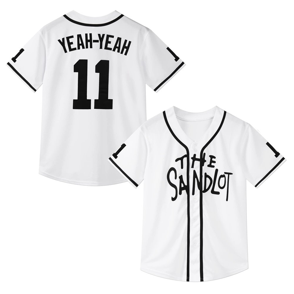 Vilojen The Sandlot Jersey Youth Alan Yeah-Yeah McClennan Stitched Kids Movie Baseball Jersey Gifts for Kids XS-XL(X-Small) WhIite