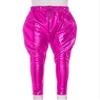 FEESHOW Kids Girls Boys Metallic Harem Dance Pants for Modern Hip Hop Sports Gymnastic Workout Dancewear Hot Pink 12-24 Months view 3