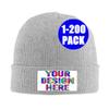 Custom Beanie Hat Design Your Own Logo Personalized Winter Knitted Hats for Men Women Warm Knit Beanies Cap Gifts for Christmas Birthday (Deep Grey) view 1