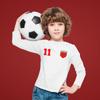 lepni.me Kids Shirt Morocco Football Jersey Your Name Number Moroccan Personalized Flag Badge Custom Soccer World Cup 2022 (12-13 Years Red Multi Color) view 2