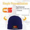Custom Beanie Hat Design Your Own Logo Personalized Winter Knitted Hats for Men Women Warm Knit Beanies Cap Gifts for Christmas Birthday (Navy Blue) view 3
