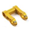 ZECHAO Folding Bike Stem,Bike Handlebar Extension Adjustable Double Stem BMX Stem Riser Bike Handlebar Stem Extender Bike Stem (Color : Yellow, Size : 58mm) view 1