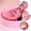 Cabilock present Ornaments Little Girls Jewelry Box Plastic Jewelry Trinket Box Heart Shape Jewelry Container Holder Necklace Earrings Ring Storage Case for Girl present Kids Jewelry Box view 4
