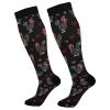 Wusikd Heart Roosters Compression Socks for Women and Men Circulation Cute Long Socks for Athletic Running 1 view 1