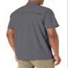 Little Donkey Andy Men's Lightweight Short Sleeve Shirt Quick Dry Shirt for Hiking Boating, UPF50 Gray XXL view 2