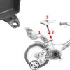 cyclingcolors Doll Bike seat Holder for Children Bike Girl boy Universal Fixing System Rigid Shape, White view 2