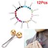 12Pcs Multicolor Headscarf Pearl Pins Clips U Shape Hijab Scarf Lady Muslim Scarf Shawl Clips Scarf Brooches Pin Jewelry Accessories(black) view 3