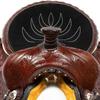 SHOWMEN CRAFT Barrel Racer Show Trail Riding Tooled Leather Western Saddle Tack Horse and Pony Size 14 Inches Seat view 2