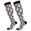 Wusikd White Goose Compression Socks for Women and Men Circulation Cute Long Socks for Athletic Running 1 view 1