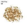 PATIKIL Fishing Barrel Swivel with Interlock Snap, 100Pcs 17lb Carbon Steel Solid Ring Terminal Tackle for Saltwater Freshwater Fishing, Golden view 3