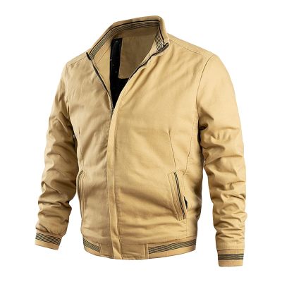 Maiyifu-GJ Bomber Jackets for Mens Fall Winter Slim Fit Lightweight Softshell Coat Cotton Windproof Varsity Baseball Coats (Yellow,Medium)