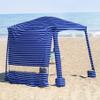 AMMSUN Beach Cabana, 6.2'6.2' Beach Canopy, Easy Set up and Take Down, Cabana Tent with Sand Pockets, Instant Sun Shade with Side Wall, Siesta Stripe view 2