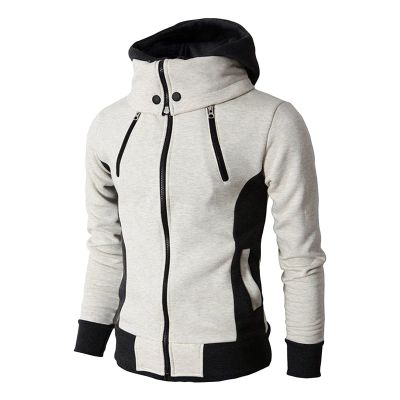 Zip Up Hoodies for Men Slim Fit Winter Warm Hooded Sweatshirt Jacket Long Sleeve Casual Windproof Coats (Light Yellow,X-Large)
