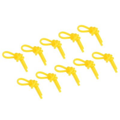 PATIKIL Tennis Vibration Dampeners, 10 Pack Silicone Racquet Shock Absorber Racket String Damping, Yellow