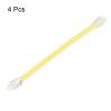 PATIKIL Tennis Vibration Dampeners, 4 Pack Silicone Racquet Shock Absorber Racquet String Damping, Yellow view 3