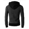 Maiyifu-GJ Zip Up Hoodies for Men Slim Fit Winter Warm Hooded Sweatshirt Jacket Long Sleeve Casual Windproof Coats (Dark Grey,Small) view 2