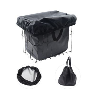 2PCS Waterproof Bike Basket Liner, 420D Oxford Cloth Waterproof Rain Cover Fits Most Bicycle Baskets, Rainproof Basket Cover Bike Basket Accessories