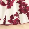 Kids Toddler Child Girls Long Ruffled Sleeve Patchwork Floral Print Princess Dress Outfits Belle (Red, 10-12 Years) view 2