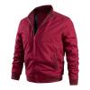 Maiyifu-GJ Bomber Jackets for Mens Fall Winter Slim Fit Lightweight Softshell Coat Cotton Windproof Varsity Baseball Coats (Red,Large) view 1