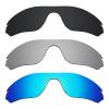 Alphax 3 Pair Polarized Replacement Lenses for Oakley Radar Edge OO9184 - Black+Titanium+Blue view 1