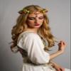MOSTORY Handmade Woodland Mushroom Crown Flower Headpiece Elf Headband Fairy Tiara for Women s Renaissance Halloween Christmas Cosplay Accessory Orange view 4