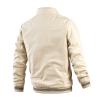 Maiyifu-GJ Bomber Jackets for Mens Fall Winter Slim Fit Lightweight Softshell Coat Cotton Windproof Varsity Baseball Coats (Khaki,4X-Large) view 2