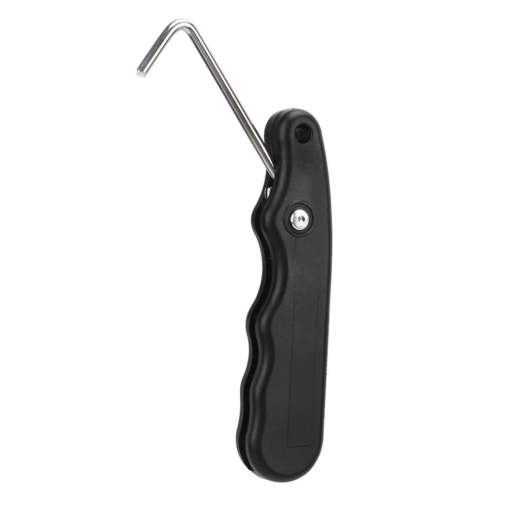 Cyrank Stainless Steel Folding Shoe Lace Puller, Portable Skate Lace Tightening Tool Handle Hold Ice Hockey Skate Lace Tightener for Ice Skates Figure Skates Boots Shoes