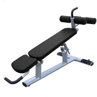 French Fitness FFS Silver Abdominal/Adjustable Decline Bench Heavy-Duty Steel, 800 lb Capacity, 6 Decline Adjustments