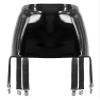 Vxuxlje Women's Patent Leather Skirts High Waist Suspenders Skirts with Six Metal Buckle Clips Black Large view 3
