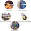 MNBCVT Trolley, Large Yoga Mat Organizer Stand, Metal Cart/Trolley Rolling Collect Rack for Foam Rollers and Exercise Mat, Gym/Fitness Room/Studio Use (Color : A) view 4