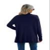 GRECERELLE Women's Fall Winter Long Sleeve Open Front Lightweight Business Casual Dressy Cardigan Sweater, Navy Blue, XX-Large view 2