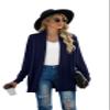 GRECERELLE Women's Fall Winter Long Sleeve Open Front Lightweight Business Casual Dressy Cardigan Sweater, Navy Blue, XX-Large view 3