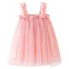 AGQT Toddler Girls Tutu Dress Sleeveless Kids Tulle Tutu Dress Polka Dot Birthday Party Babydoll Dresses Sequin Dot-Pink Size 2-3T view 1