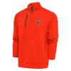 Antigua Men's Orange Cleveland Browns Team Logo Generation Quarter-Zip Pullover Jacket view 1