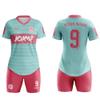 ORKY Women Soccer Jersey, Quick Dry Sublimation Customize Shirt Short Set, Lightweight Personalize Training Uniform Windward(Pink M) view 4