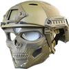 Aifordge Tactical Fast Helmet with Adjustable Airsoft Mask Skull Full Face MaskSuitable for Airsoft Paintball, CS Game, Halloween, Role-Playing view 2