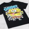SpongeBob SquarePants Kids T-Shirt | Boys Girls Dude Checker Character Short Sleeve Black Top view 3