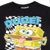SpongeBob SquarePants Kids T-Shirt | Boys Girls Dude Checker Character Short Sleeve Black Top view 4