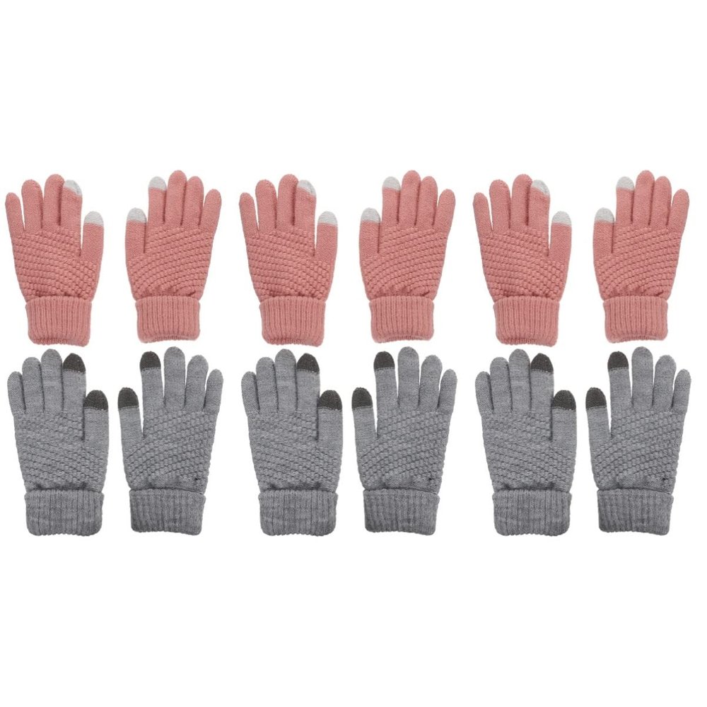 INOOMP 6pairs Screen Gloves for Women of - Thermal Riding Fishing Gloves for Outdoor Activities Cold Weather