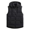 Women's Warm Vest Outerwear Thick Padded Sleeveless Casual Vest With Detachable Hood Vest Jackets Women view 1