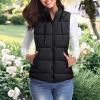 Women's Warm Vest Outerwear Thick Padded Sleeveless Casual Vest With Detachable Hood Vest Jackets Women view 3