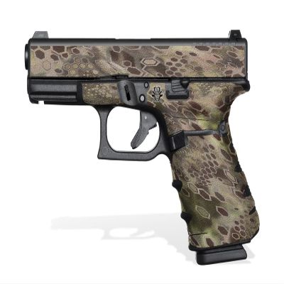 Decal Grip for Glock 19 Gen 4 (Cryptic Camo - Camo Colors)