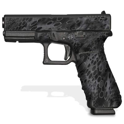 Decal Grip for Glock 17 Gen 4 (Cryptic Camo - Black)