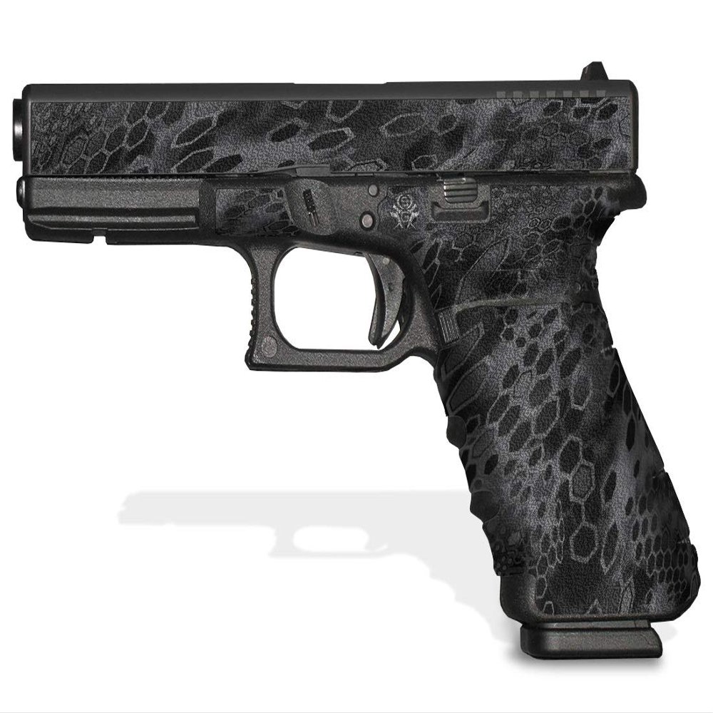 Decal Grip for Glock 17 Gen 4 (Cryptic Camo - Black)