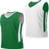 Liberty Imports Youth Boys Reversible Mesh Performance Athletic Basketball Jerseys Blank Team Uniforms for Sports Scrimmage (Green/White, Youth Large) view 1