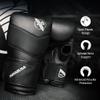 Hayabusa T3 Boxing Bag Gloves for Men and Women, Open Thumb - Black, Medium view 2