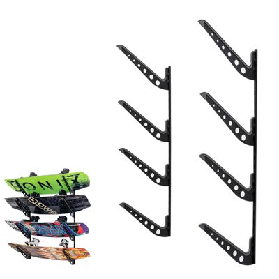 StoreYourBoard Adjustable Wakeboard Storage Rack  Wall Mount 4 Level Display, Heavy Duty Water Sports Gear Hanger for Wakeboards, Wakesurf Boards, and More, Holds up to 100 lbs