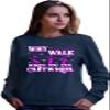 Go All Out Medium Navy Blue Mens Why Walk When You Can Cartwheel Funny Gymnastics Sweatshirt Crewneck view 2